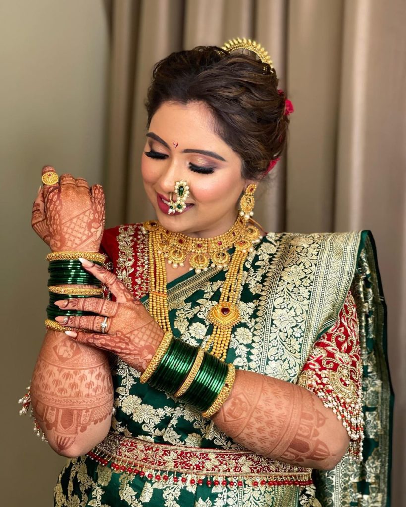 Maharashtrian bridal makeup 